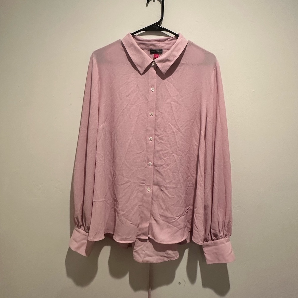 Vince Camuto Women's Button up Long Sleeve Blouse Size Large New